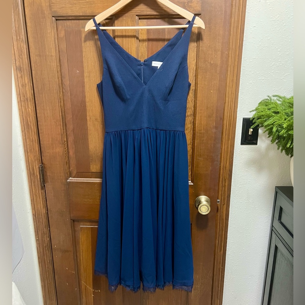 Dress the Population Alicia Mixed Media Dress - Midnight - Picture 4 of 11